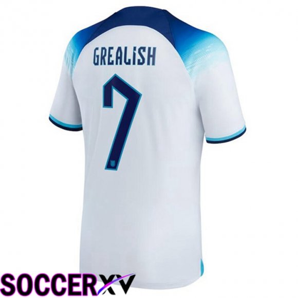 England (GREALISH 7) Home Jersey White World Cup 2022