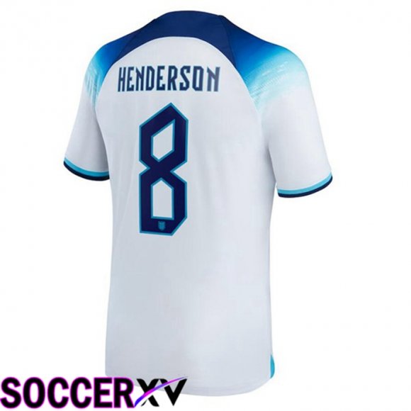 England (HENDERSON 8) Home Jersey White World Cup 2022