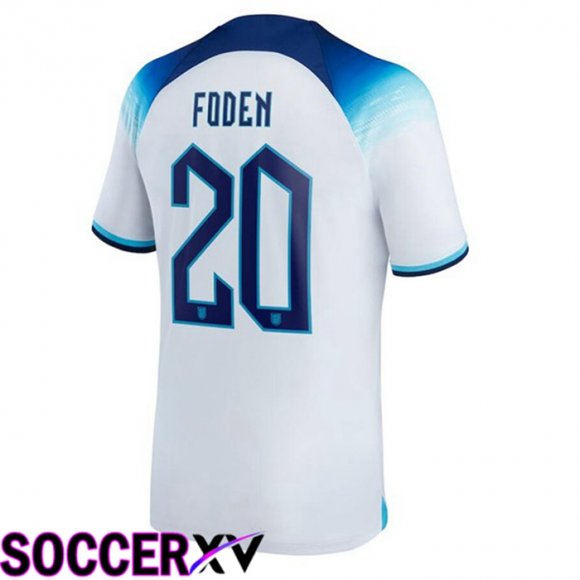 England (FODEN 20) Home Jersey White World Cup 2022