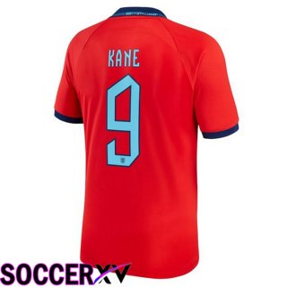 England (KANE 9) Away Jersey Red World Cup 2022