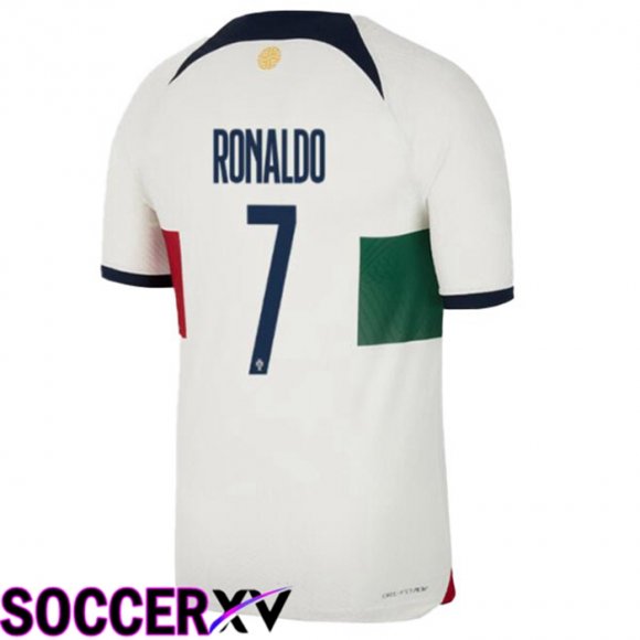 Portugal (RONALDO 7) Away Jersey White Red World Cup 2022