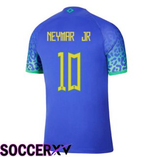 Brazil (NEYMAR JR 10) Away Jersey Blue World Cup 2022