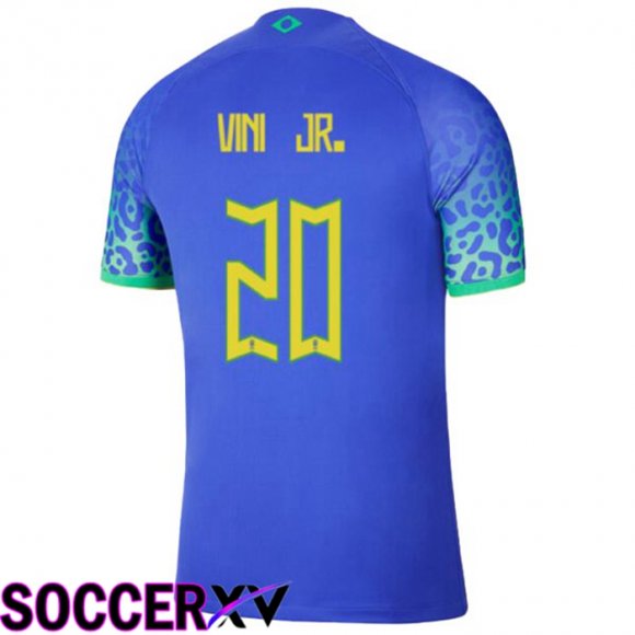 Brazil (VINI JR. 20) Away Jersey Blue World Cup 2022