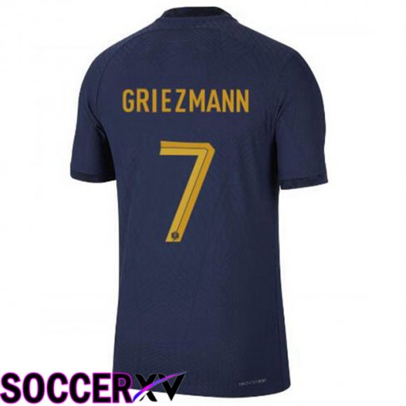 France (GRIEZMANN 7) Home Jersey Royal Blue World Cup 2022