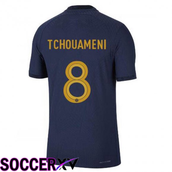 France (TCHOUAMENI 8) Home Jersey Royal Blue World Cup 2022