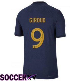 France (GIROUD 9) Home Jersey Royal Blue World Cup 2022