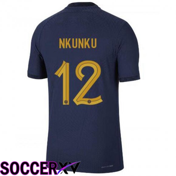 France (NKUNKU 12) Home Jersey Royal Blue World Cup 2022