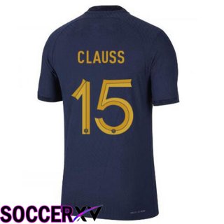 France (CLAUSS 15) Home Jersey Royal Blue World Cup 2022