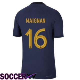 France (MAIGNAN 16) Home Jersey Royal Blue World Cup 2022