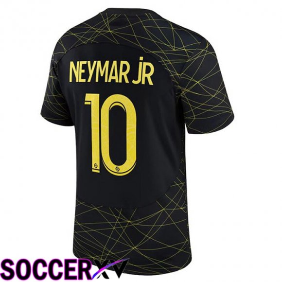 Paris Saint Germain (NEYMAR JR 10) Soccer Jersey Fourth Black 2022/2023