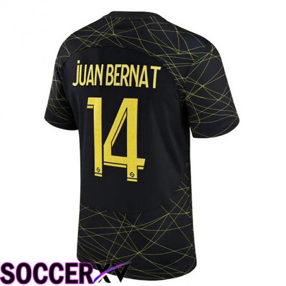 Paris Saint Germain (JUAN BERNAT 14) Soccer Jersey Fourth Black 2022/2023