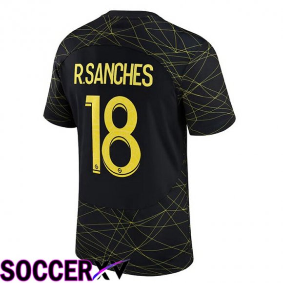 Paris Saint Germain (R.SANCHES 18) Soccer Jersey Fourth Black 2022/2023