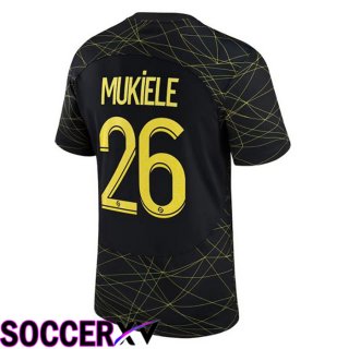 Paris Saint Germain (MUKIELE 26) Soccer Jersey Fourth Black 2022/2023