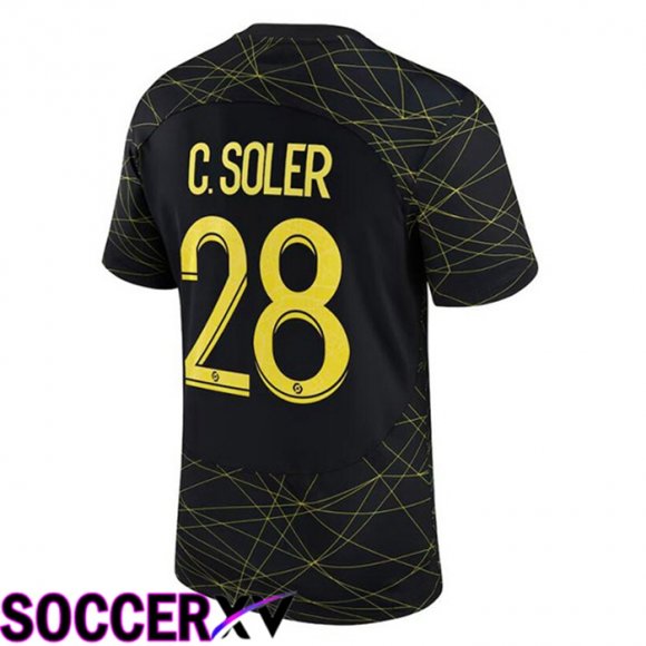 Paris Saint Germain (C. SOLER 28) Soccer Jersey Fourth Black 2022/2023