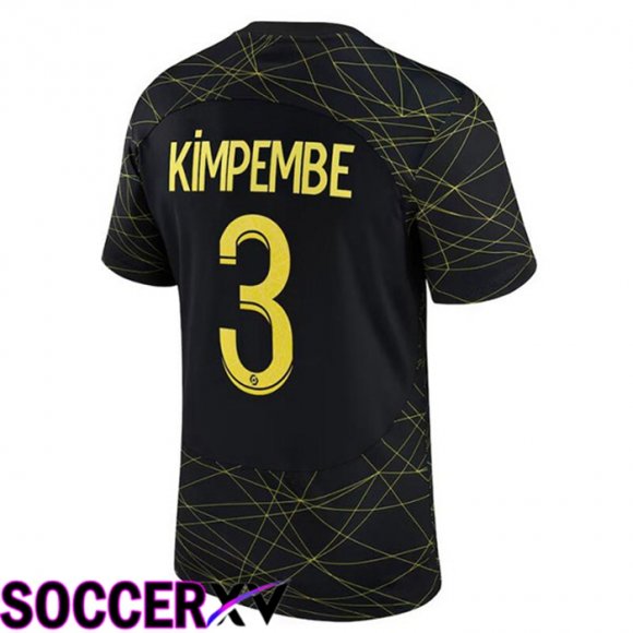 Paris Saint Germain (KIMPEMBE 3) Soccer Jersey Fourth Black 2022/2023