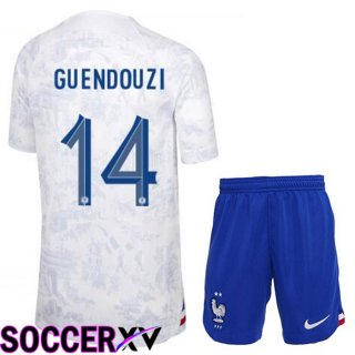 France (GUENDOUZI 14) Kids Away Jersey White 2023/2023