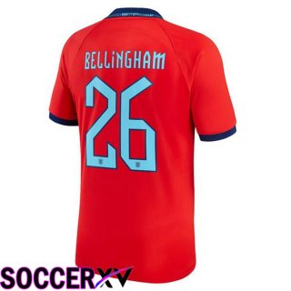 England (BELLINGHAM 26) Away Jersey Red 2023/2023