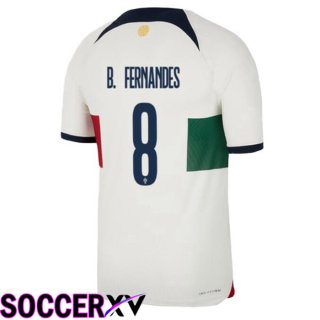 Portugal (J. MOUTINHO 8) Away Jersey White Red 2023/2023