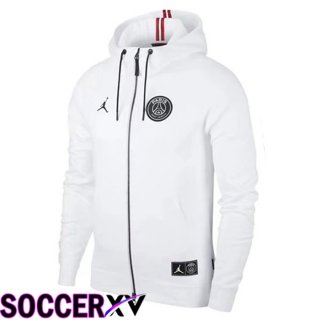 JORDAN Paris Saint Germain Training Jacket Hoodie White 2022/2023