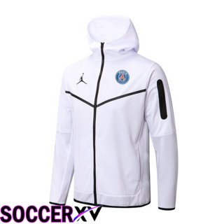 JORDAN Paris Saint Germain Training Jacket Hoodie White 2022/2023