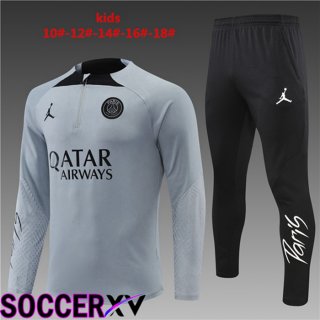 Paris Saint Germain Kids Training Tracksuit Grey 2022/2023