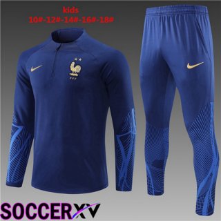 France Kids Training Tracksuit Royal Blue 2022/2023