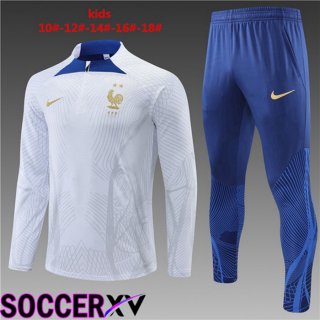 France Kids Training Tracksuit White 2022/2023