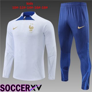 France Kids Training Tracksuit White 2022/2023