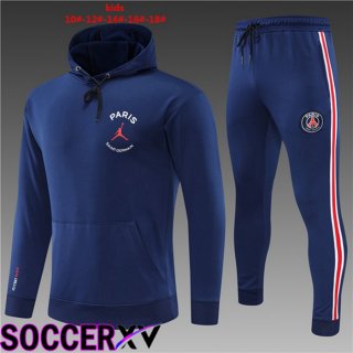 JORDAN Paris Saint Germain kids Training Tracksuit Hoodie Blue 2022/2023