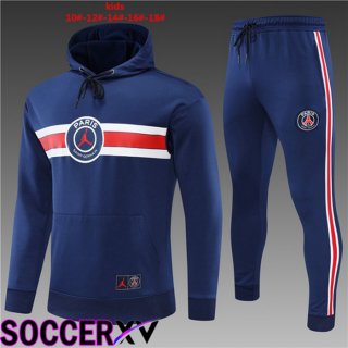 JORDAN Paris Saint Germain kids Training Tracksuit Hoodie Blue 2022/2023