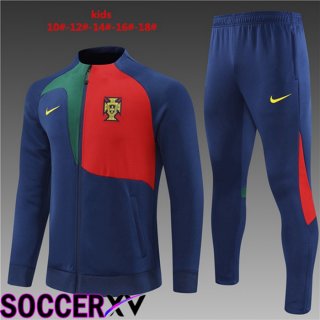 Portugal Kids Training Jacket Suit Royal Blue 2022/2023