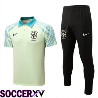 Brazil Polo Jersey + Pants Green 2022/2023