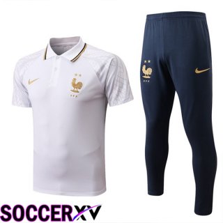 France Polo Jersey + Pants White 2022/2023