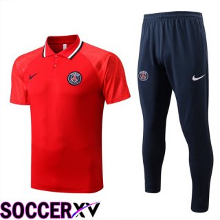 Paris Saint Germain Polo Jersey + Pants Red 2022/2023