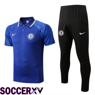 FC Chelsea Polo Jersey + Pants Blue 2022/2023