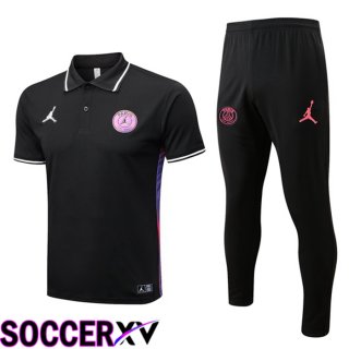 Paris Saint Germain Polo Jersey + Pants Black 2022/2023