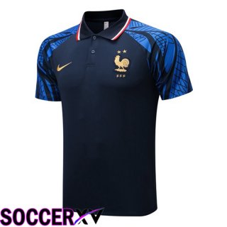 France Polo Jersey Royal Blue 2022/2023