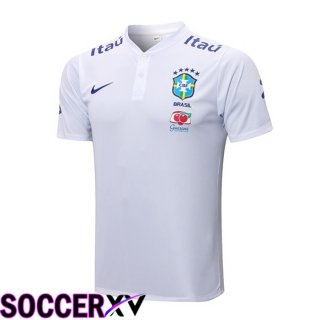 Brazil Polo Jersey White 2022/2023