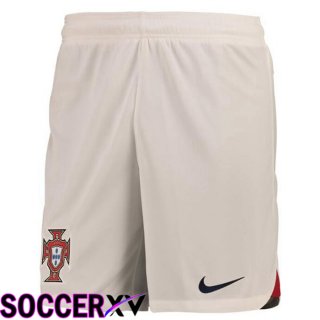 Portugal Soccer Shorts Away White 2022/2023