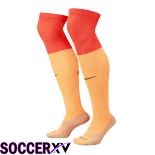 Atletico Madrid Soccer Socks Third Orange 2022/2023