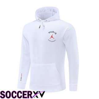 JORDAN Paris Saint Germain Training Sweatshirt Hoodie White 2022/2023