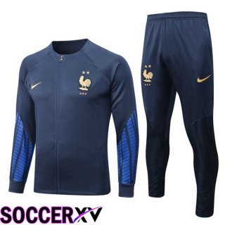 France Training Jacket Suit Royal Blue 2022/2023