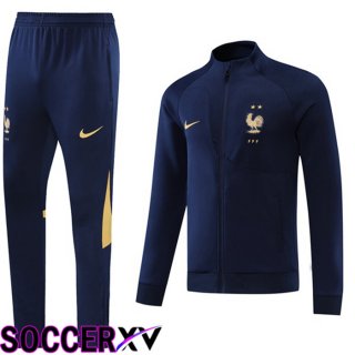 France Training Jacket Suit Royal Blue 2022/2023