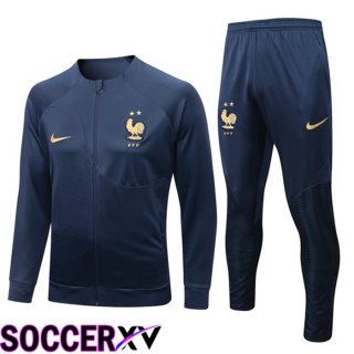 France Training Jacket Suit Royal Blue 2022/2023