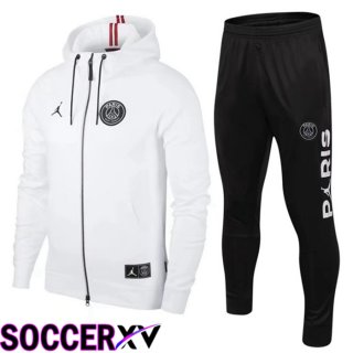 JORDAN Paris Saint Germain Training Tracksuit Hoodie White 2022/2023