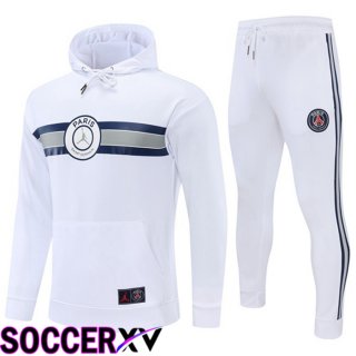 JORDAN Paris Saint Germain Training Tracksuit Hoodie White 2022/2023