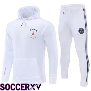 JORDAN Paris Saint Germain Training Tracksuit Hoodie White 2022/2023