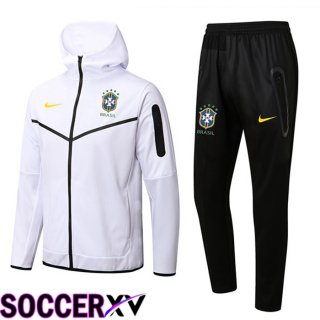 Brazil Training Tracksuit Hoodie White 2022/2023