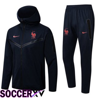 France Training Tracksuit Hoodie Royal Blue 2022/2023