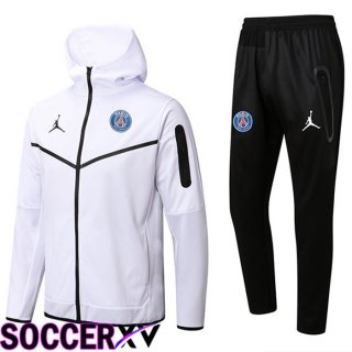 JORDAN Paris Saint Germain Training Tracksuit Hoodie White 2022/2023